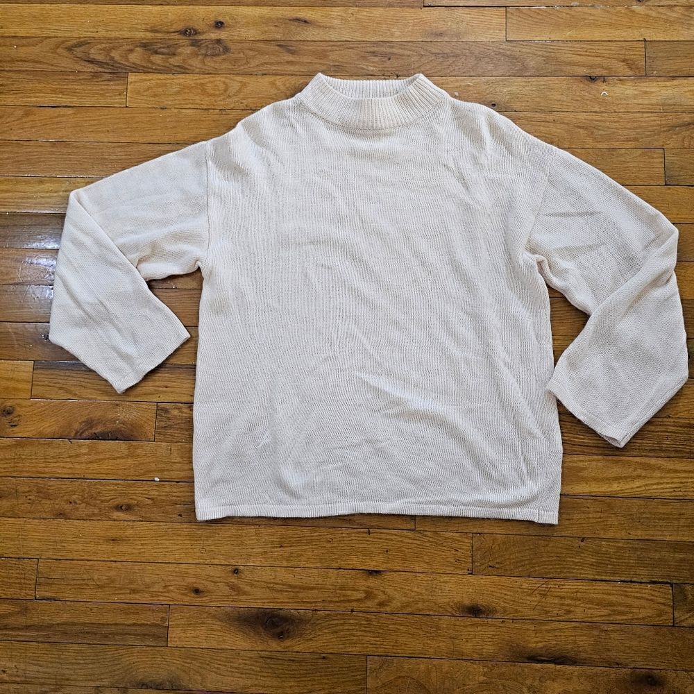Callahan Anthropologie Beige Knit Sweater Small